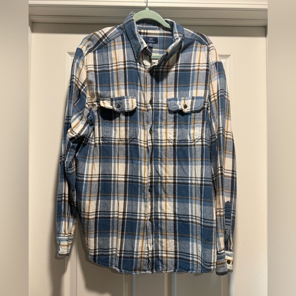 George Blue and Brown Plaid Shirt - Picture 1 of 3
